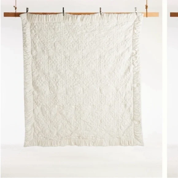 Anthropologie Dahlia Cotton Jersey Floral Quilt Size King NWT - Picture 2 of 13